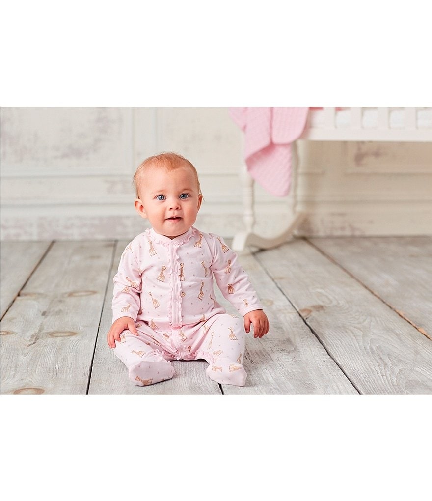 Kissy Kissy Baby Girls Preemie-9 Months Sophie La Girafe-Printed Footed Coverall