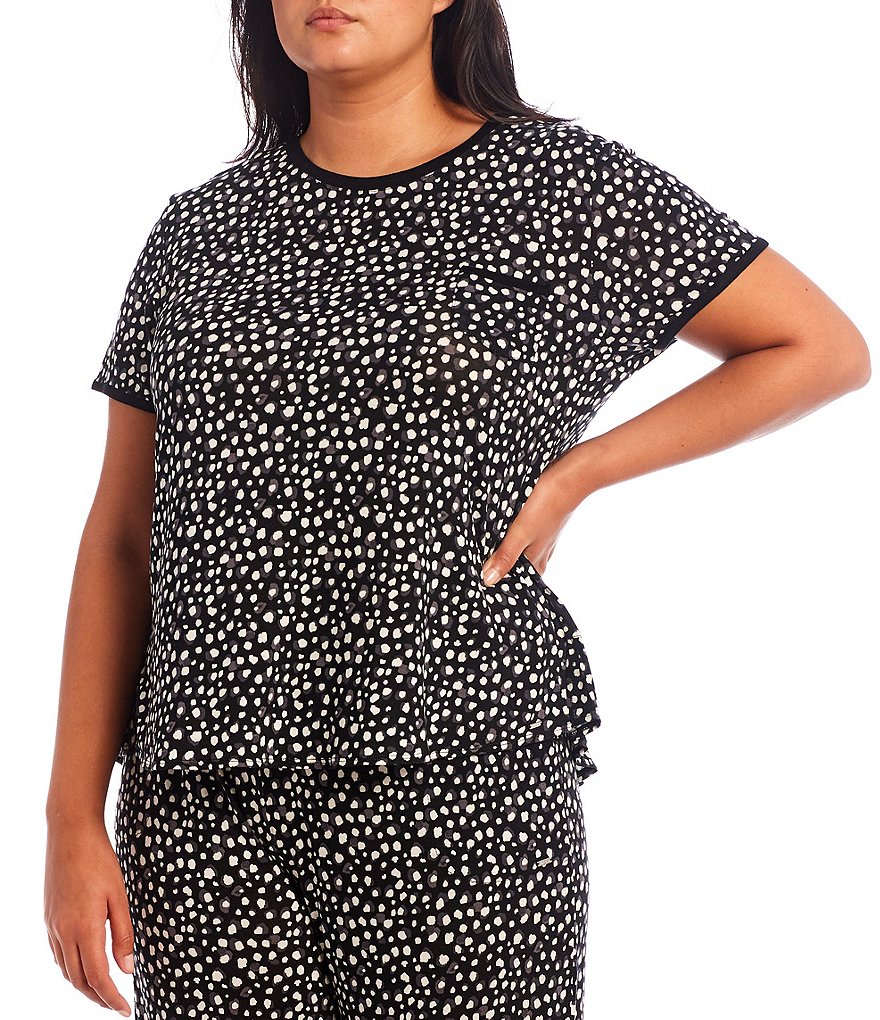 Donna Karan Abstract Print Knit Sleep Pants