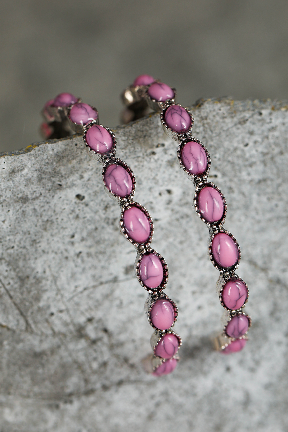 Gold Rhinestone Daisy Flowers Hoop Earrings