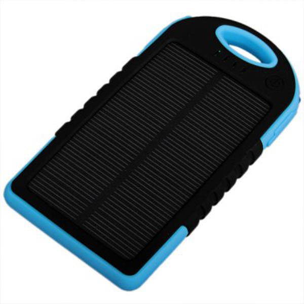 YD-T011 5000mAh Water-proof Solar Charger Mobile Power Bank with Carabiner For iPhone 4 / 4S / 5 / 5S / 5C iPod iPad Samsung Galaxy S4 I9500 / N9200 (Note3) / Note2 N7100 Tablet HTC MOTO