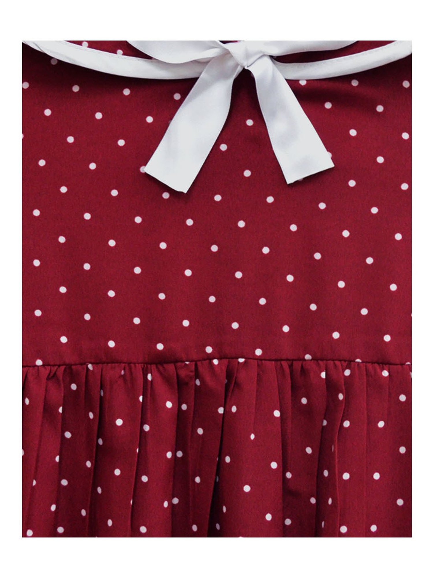 A.T.U.N. Maroon Printed Full Sleeves Dress