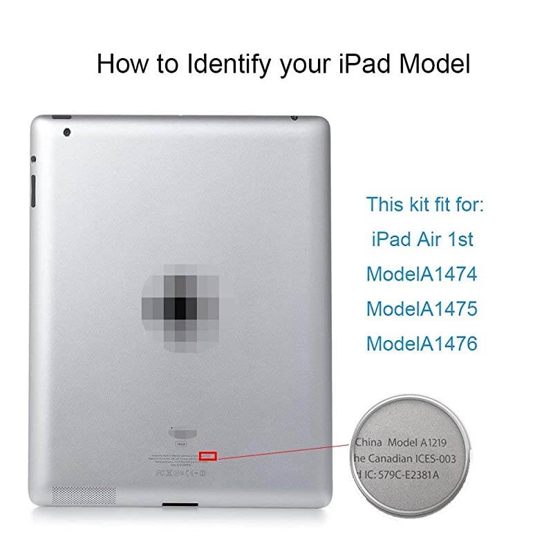 Touch Screen Replacement Parts Digitizer Glass Assembly + Glass Screen Protector + Tools for Ipad air 1st Black