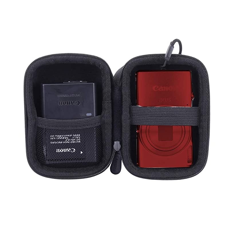 Hard Carrying Case for Canon PowerShot ELPH 180/190 Digital Camera (Storage case, red)