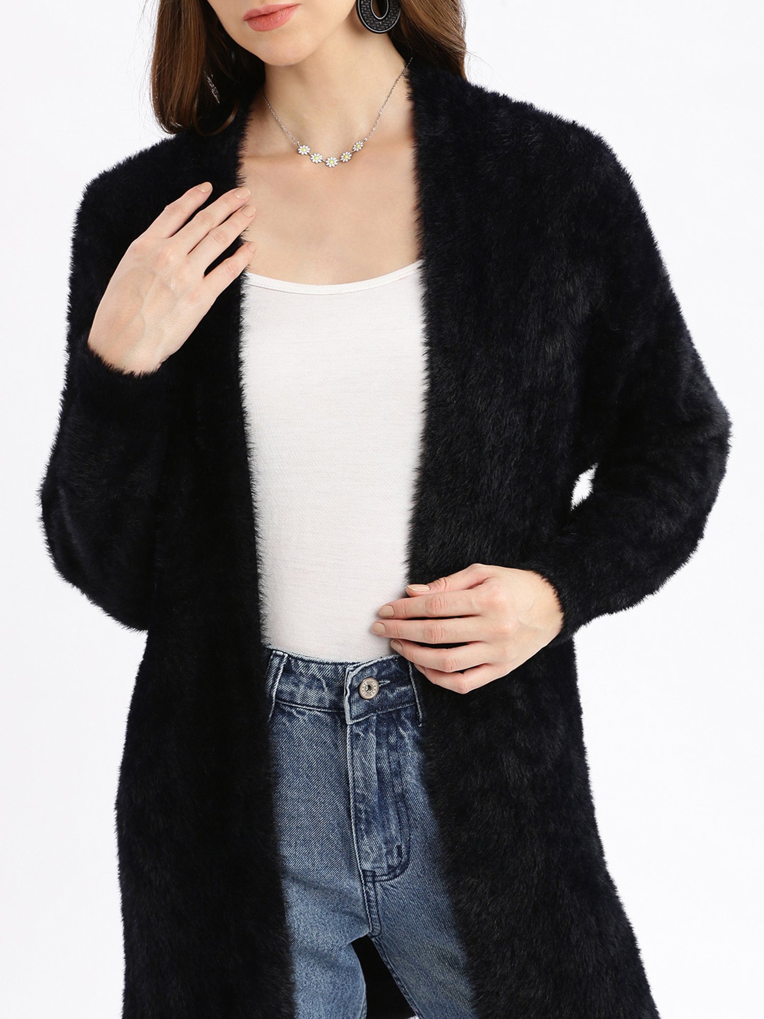 SHOWOFF Black Long Shrug