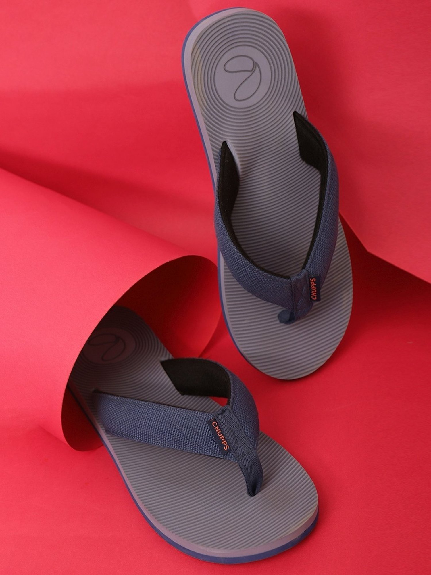 Chupps Men's Purple Flip Flops