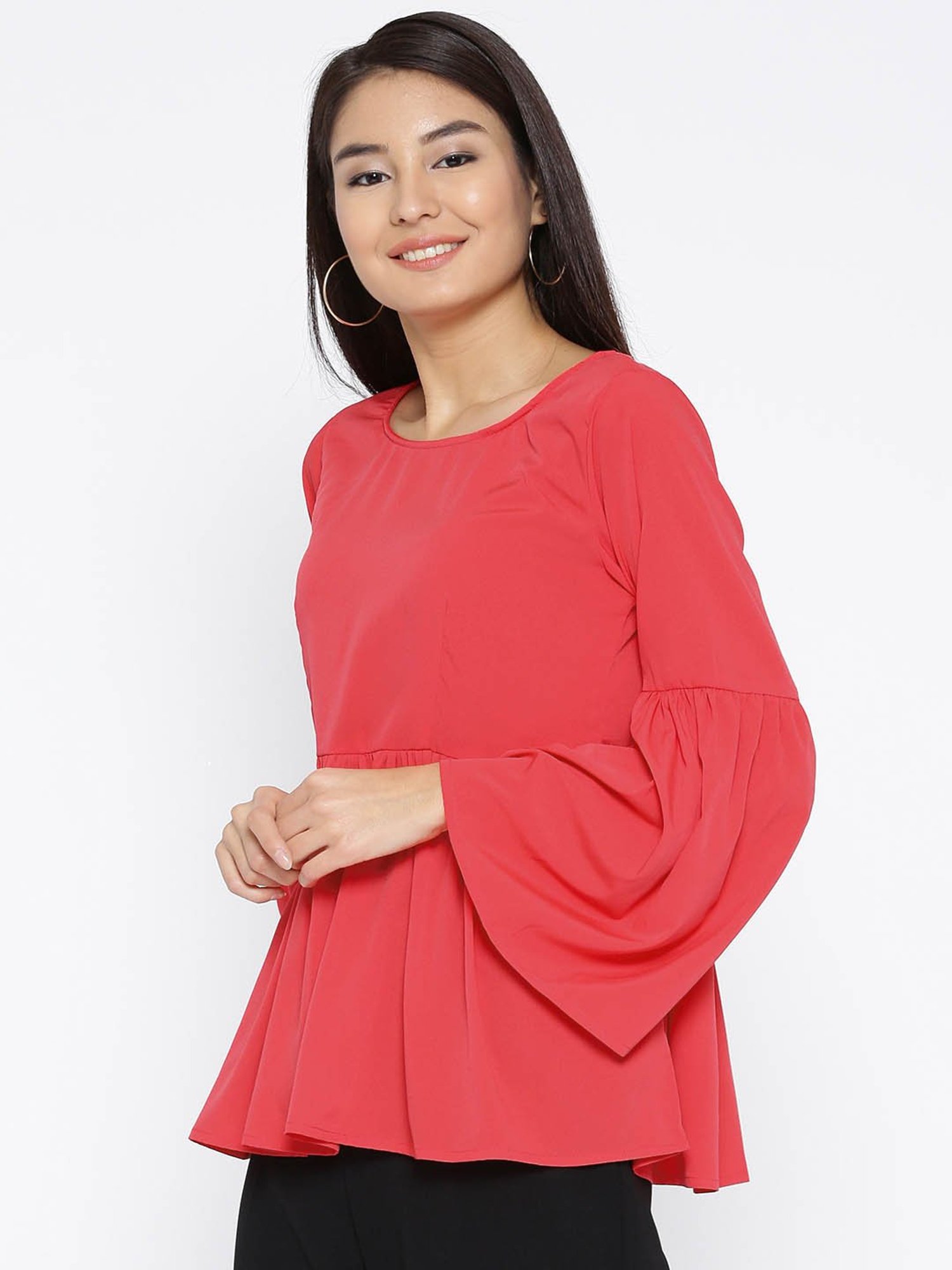Sera Red Regular Fit Top