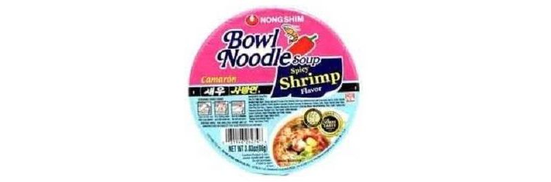 Nong Shim Bowl Noodle Soup Spicy Shrimp 3.03oz