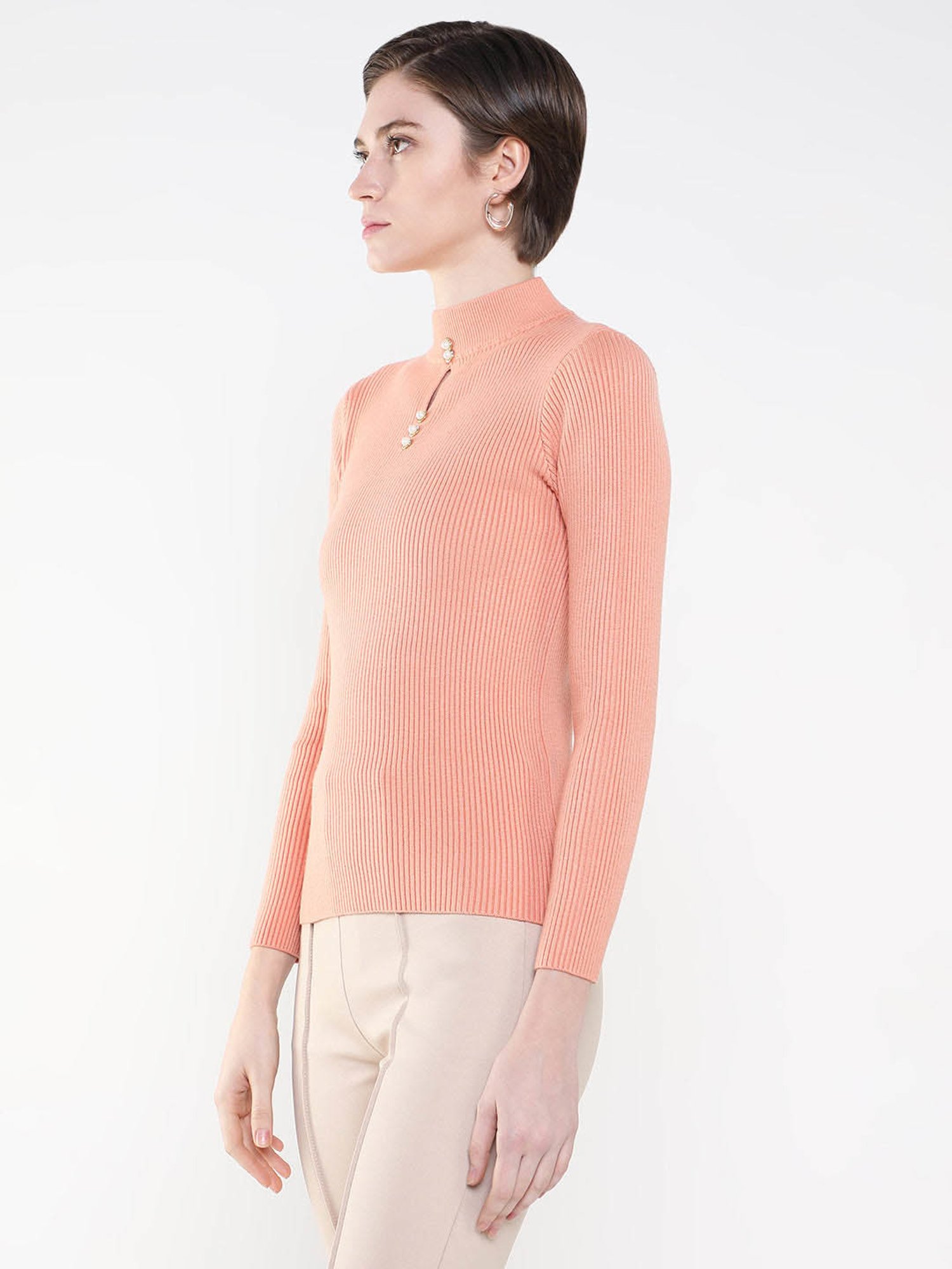 SHOWOFF Peach Regular Fit Top