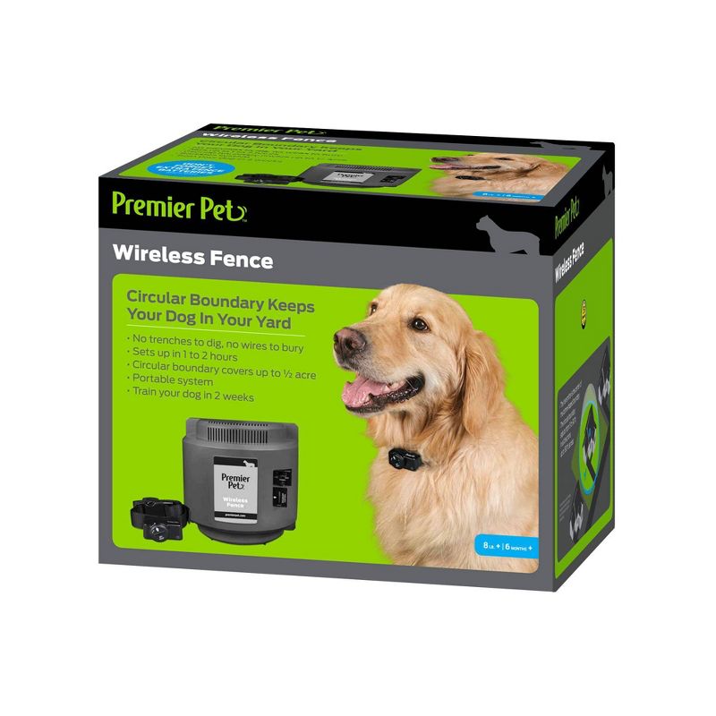 Premier Pet Adjustable Wireless Fence - Black