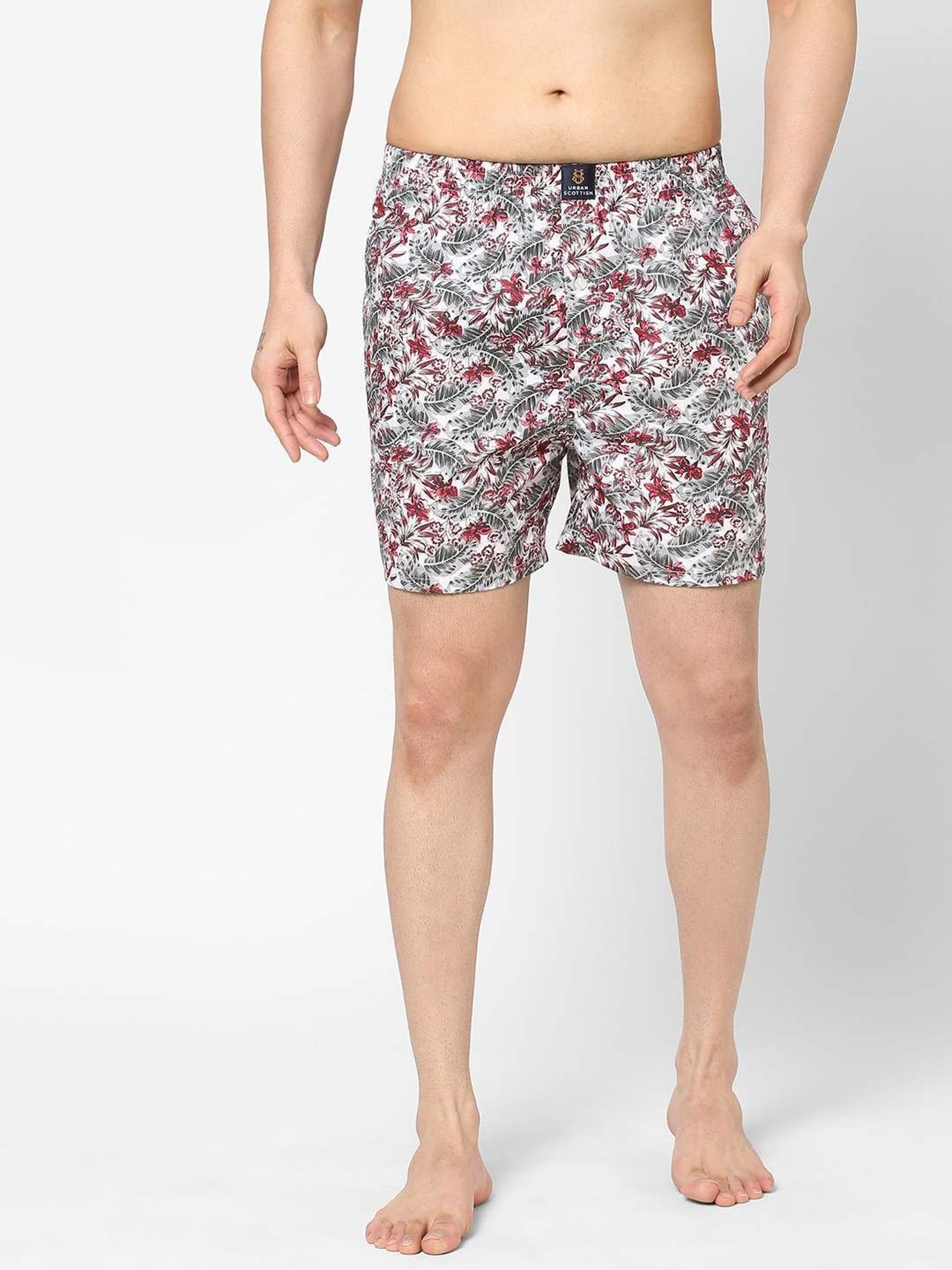 Urban Scottish Multicolored Regular Fit Printed Boxers - Pack Of 2