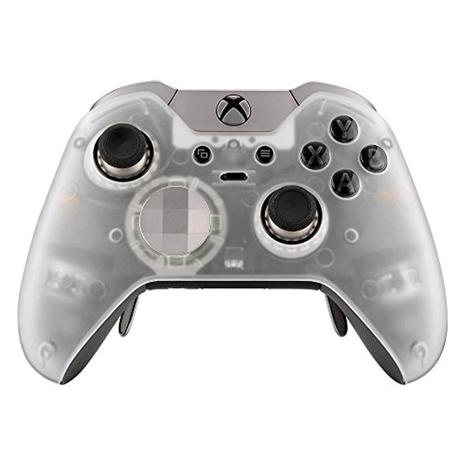 extremerate soft touch grip front housing shell faceplate for microsoft xbox one elite controller model 1698 with thumbstick ac