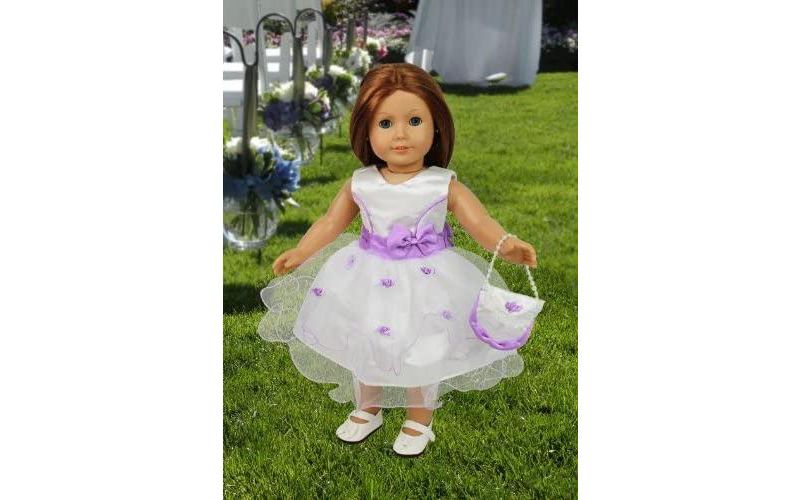 Dress Along Dolly Flower Girl Outfit for American Girl Doll