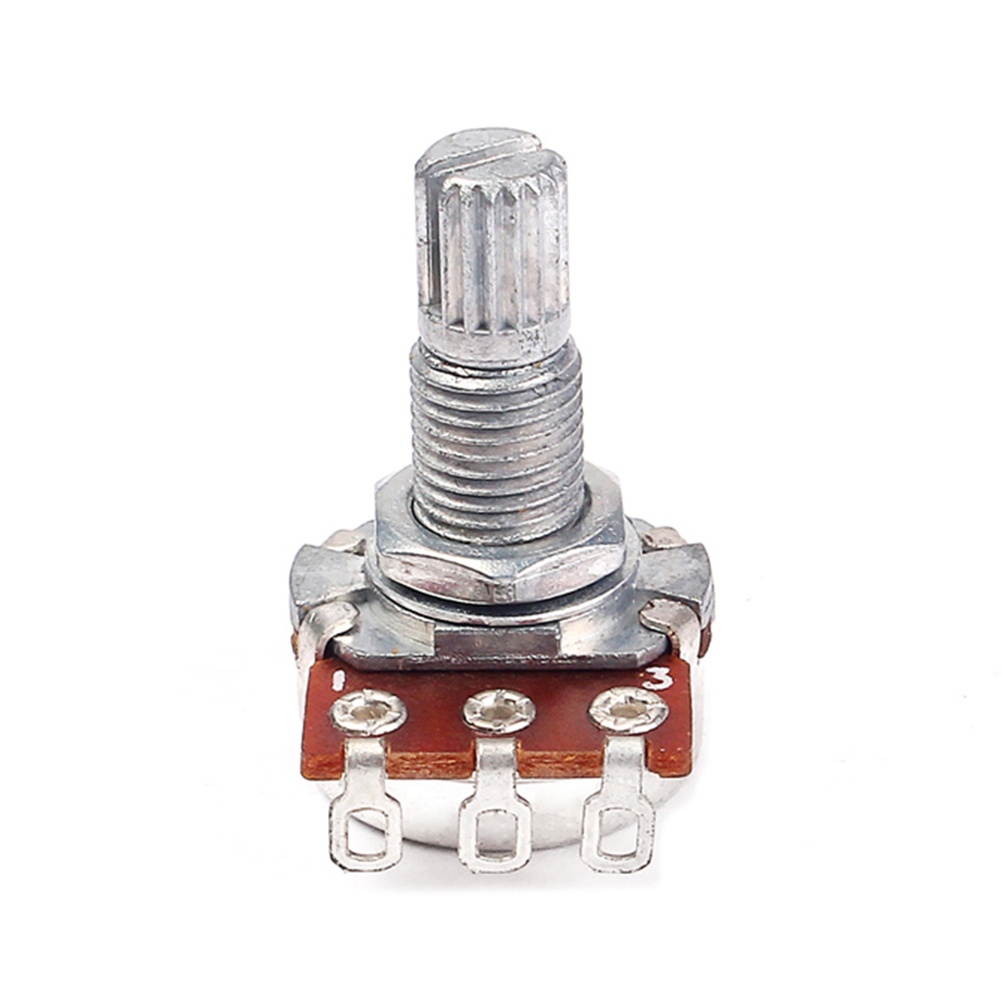 A100K-ohm Control Pot Guitar Audio Tone Potentiometer with Split Shaft 18mm GP203