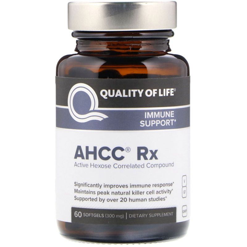Quality of Life Labs AHCC RX, 300 mg, 60 Softgels, Dietary Supplements