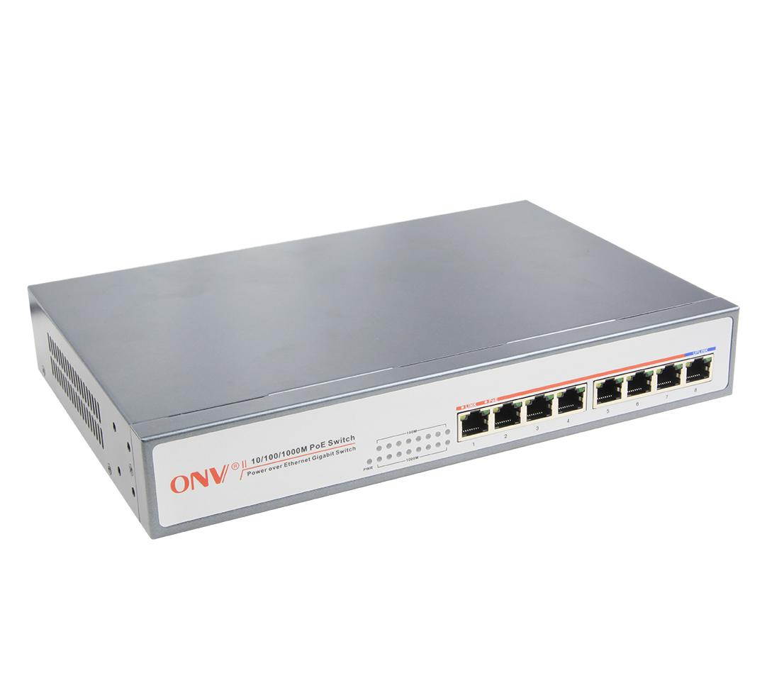 ONV-POE33007PN-at 8-Port Gigabit PoE Switch with 7x 10/100/1000M PoE Ports RJ45 Network Switch