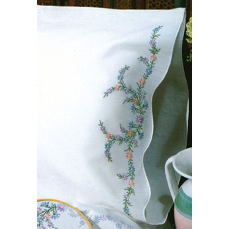 Tobin Stamped For Embroidery Pillowcase Pair 20"X30"-Reflections
