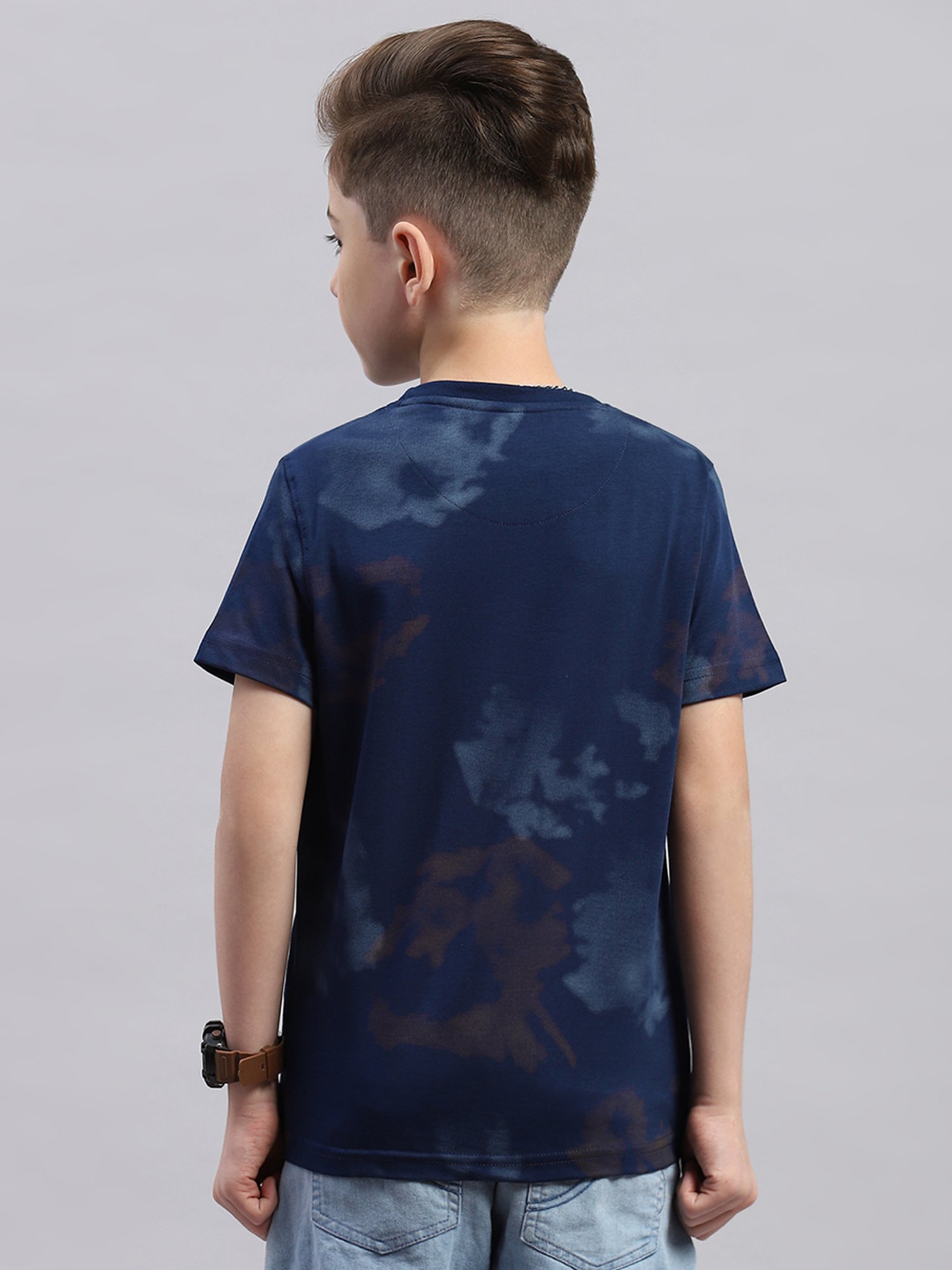 Monte Carlo Kids Blue Printed T-Shirt