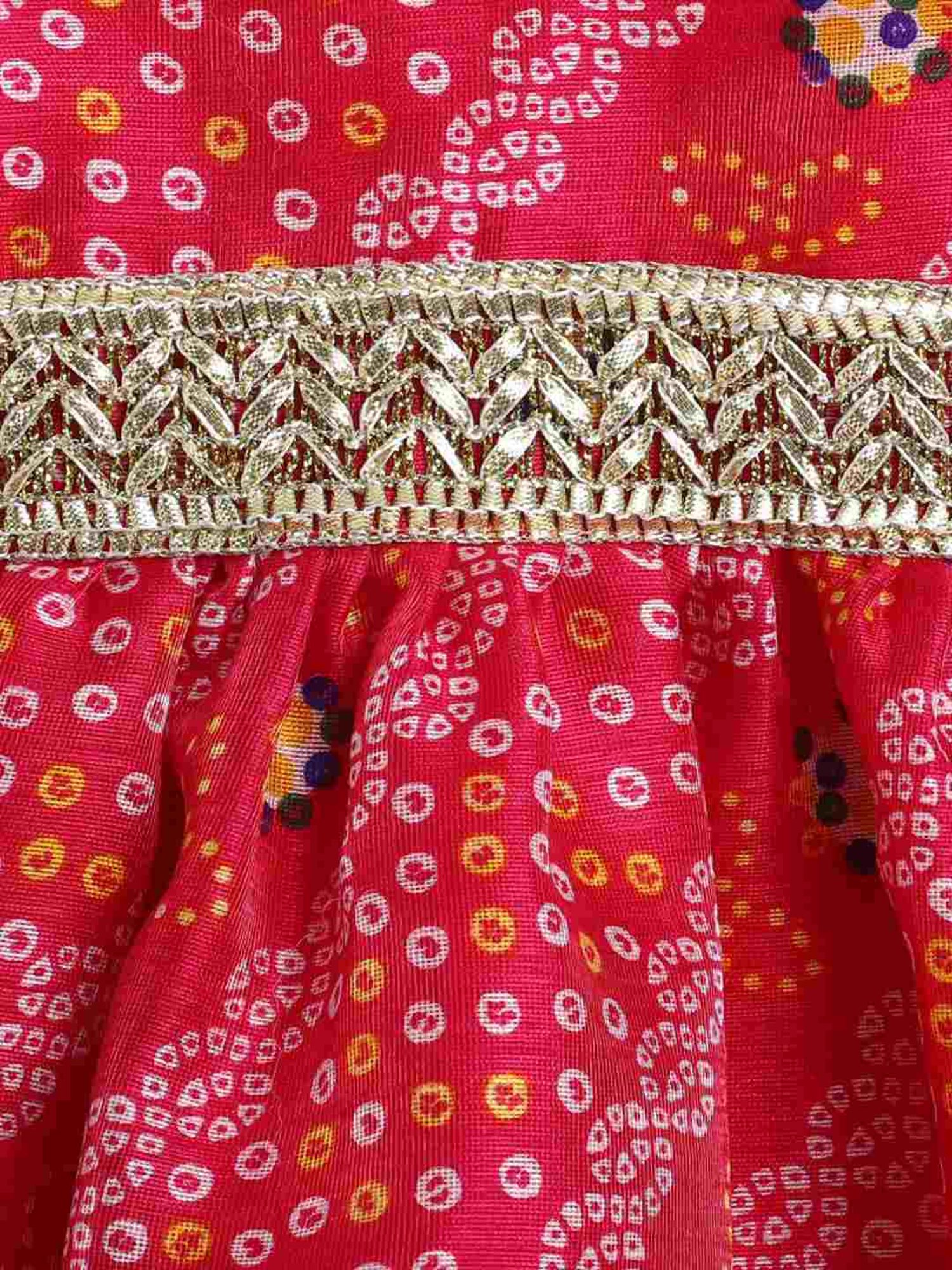 Many Frocks Kids Pink Embroidered Frock