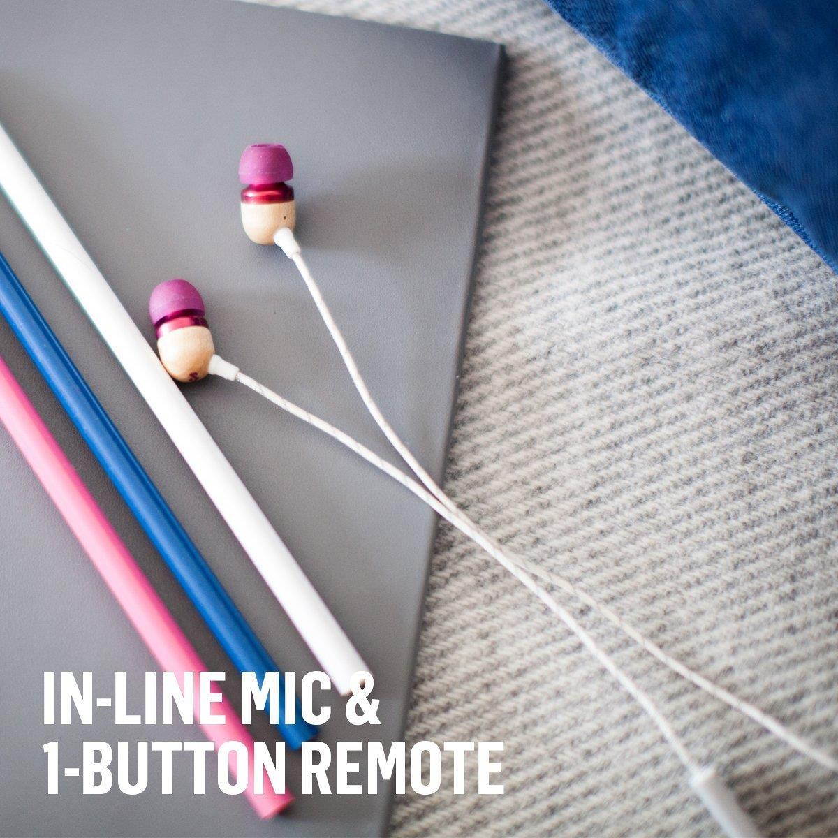 House Of Marley Smile Jamaica In-Ear Wired Headphones with Mic, Midnight, EM-JE041-MI