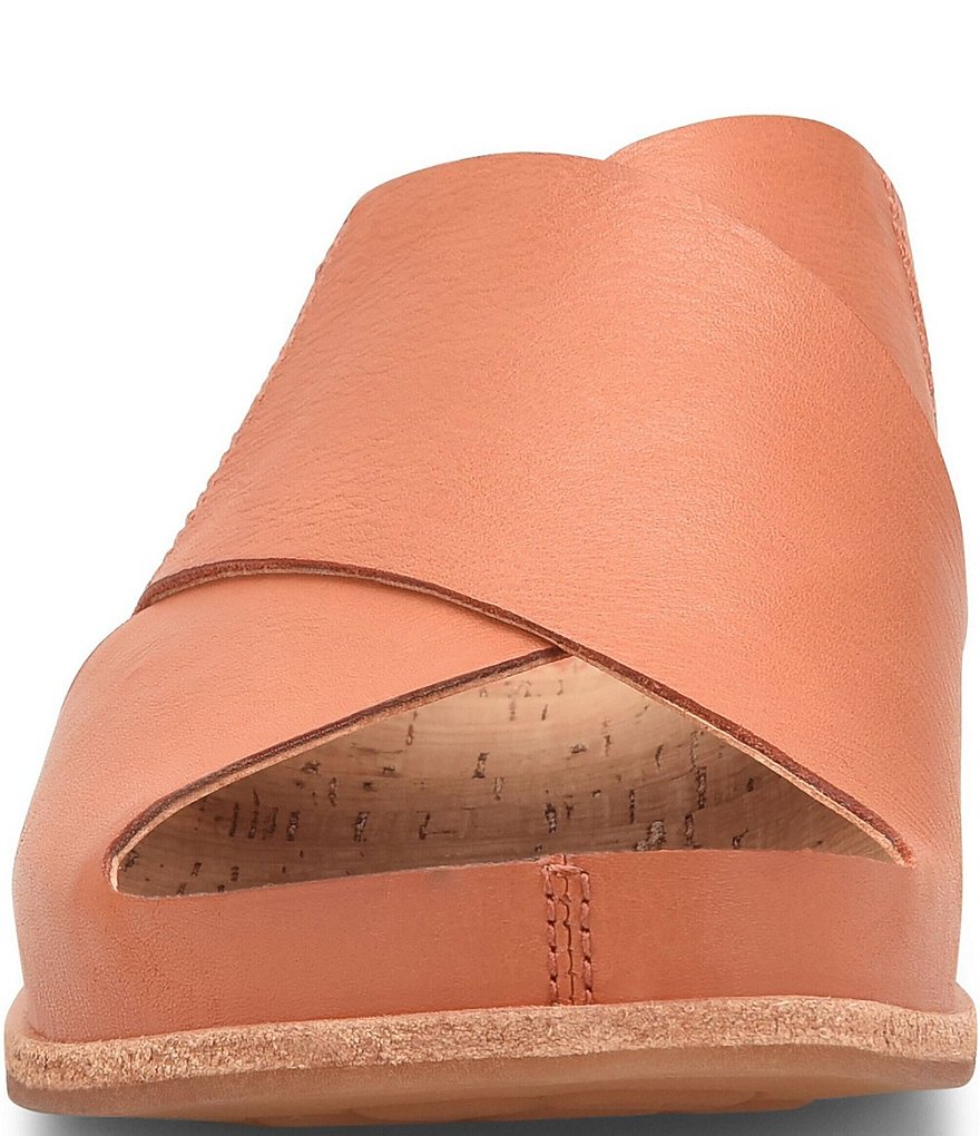 Kork-Ease Tutsi Cross Band Leather Slide Sandals