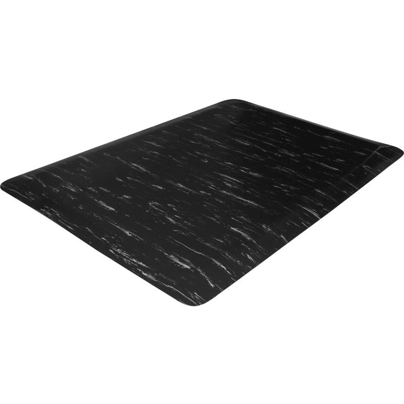 Genuine Joe Marble Top Mats Anti-Fatigue 2'x3'x1/2' Black Marble 71211