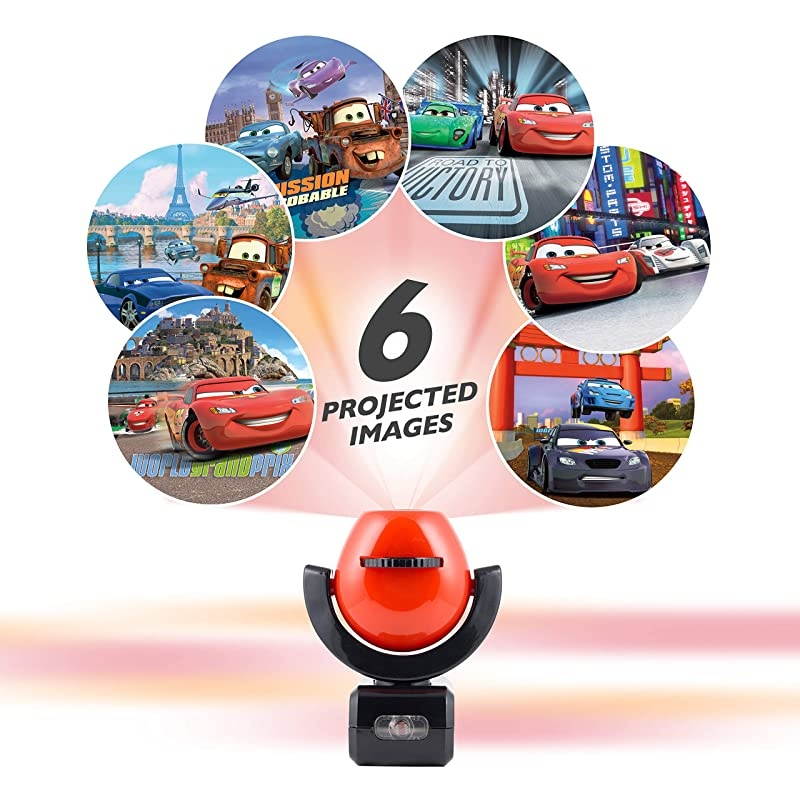 6Image Cars LED Night Light PlugIn DusktoDawn for Kids Lightning McQueen Mater Holly on Ceiling Wall or Floor 11740