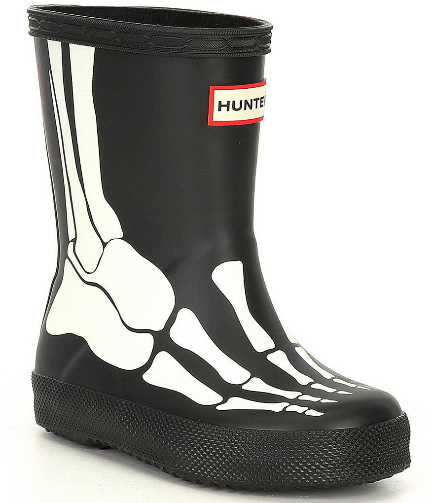 Hunter Kids' First Classic Skeleton Print Waterproof Rainboots (Infant)