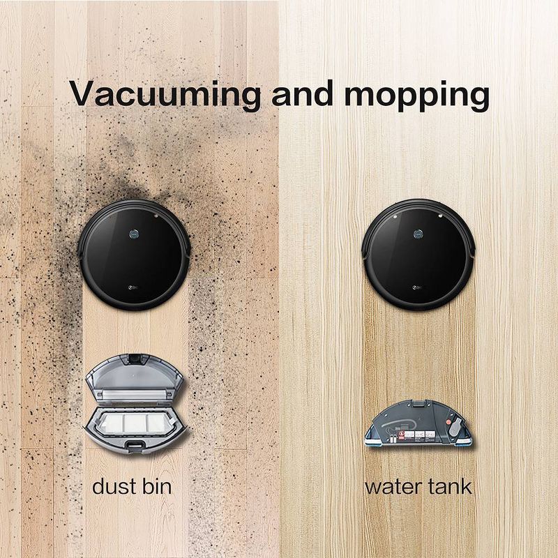 bObsweep PetHair Vision Wi-Fi Connected Robot Vacuum Cleaner and Mop - Steel