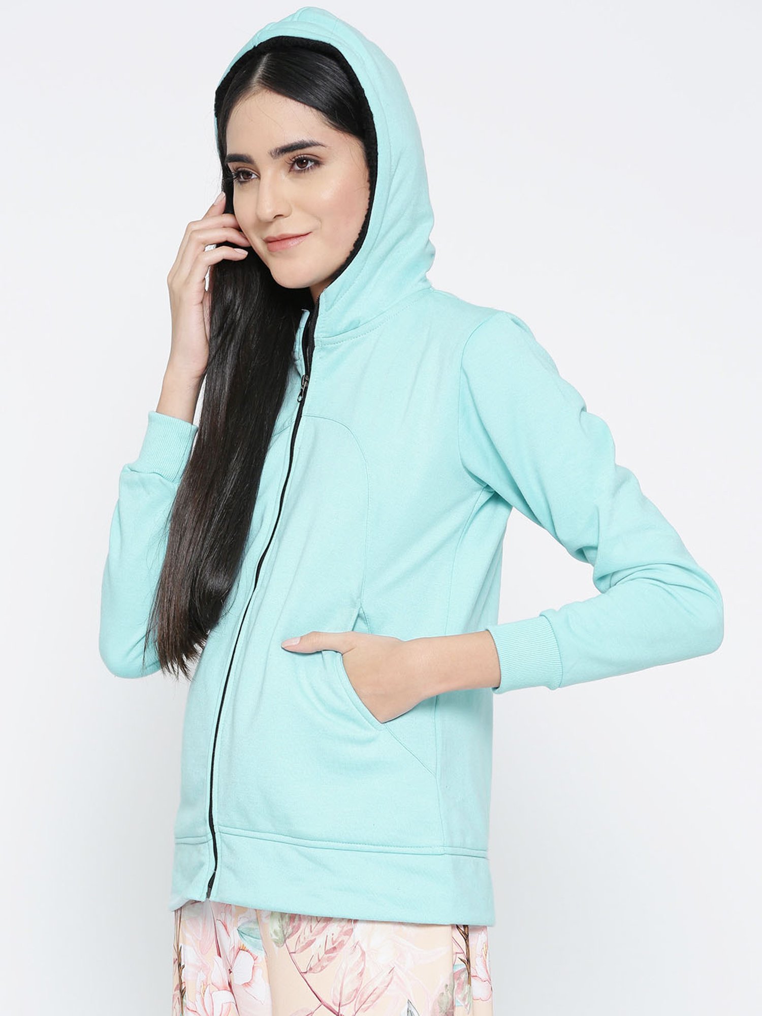 Belle Fille Turquoise Regular Fit Jacket