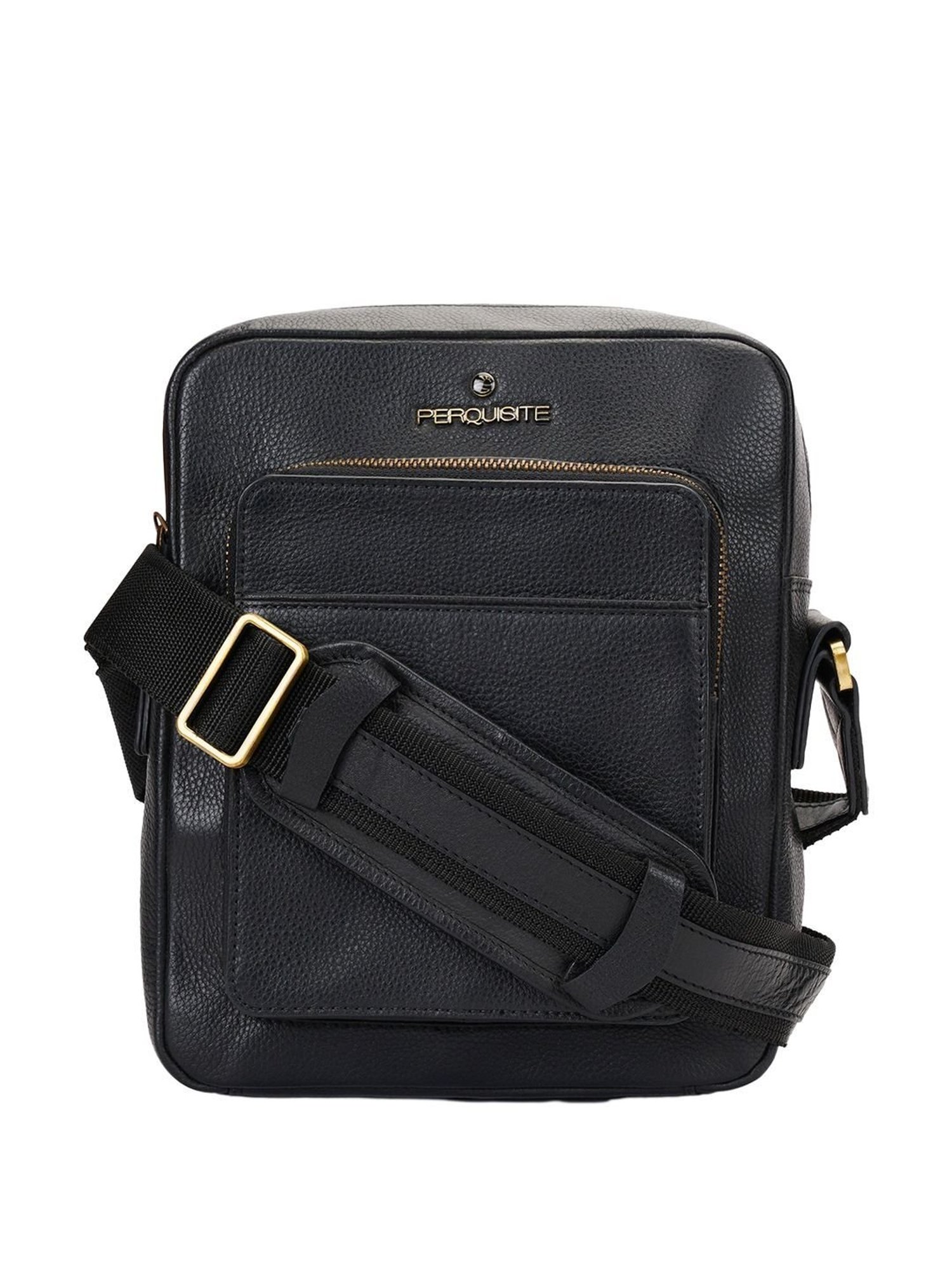 PERQUISITE MARK Black Solid Medium Cross Body Bag