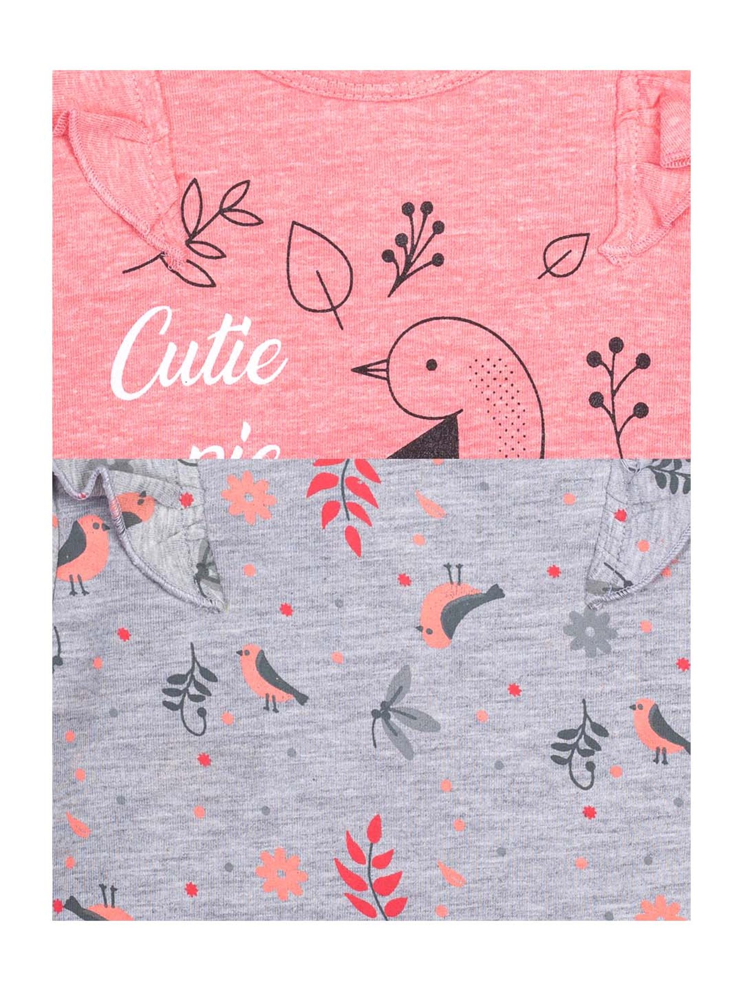 Mee Mee Kids Multicolor Cotton Printed Tops - Pack of 2