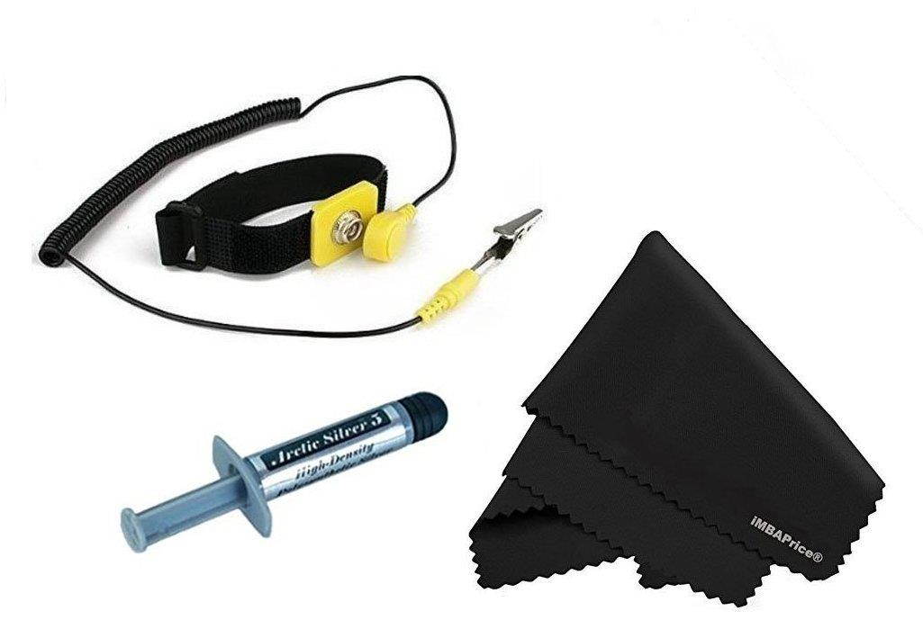 Arctic Silver AS5-3.5 (EZ Install Kit) - 3.5 Grams with Anti-Static Wrist Band + Microfiber (7" X 6") Cleaning Cloth