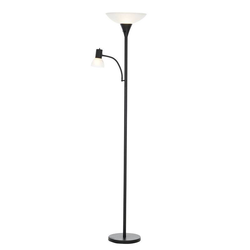 71" 3-way Reading Light Floor Lamp Black - Cresswell Lighting
