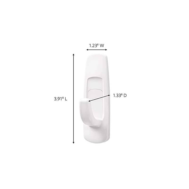 Large Utility Hook, White, 3-Hooks, 6-Strips (17003-3ES)