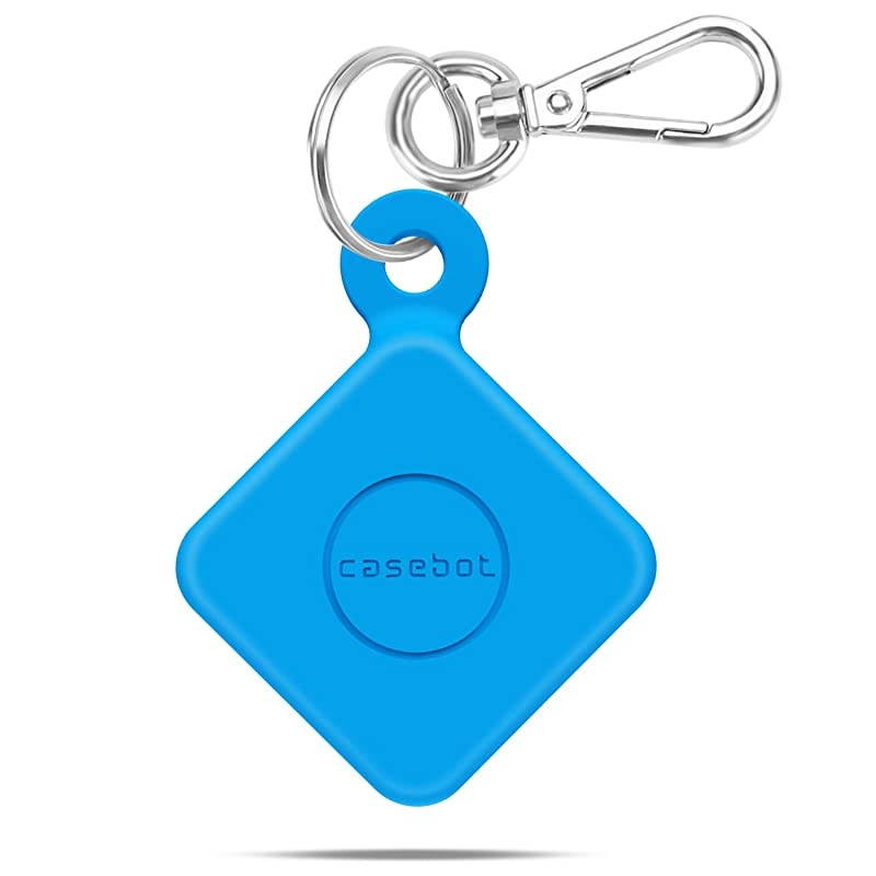 Silicone Case with Carabiner Keychain for Tile Pro 2020 2018 AntiScratch Lightweight Soft Protective Sleeve Skin Cover Blue