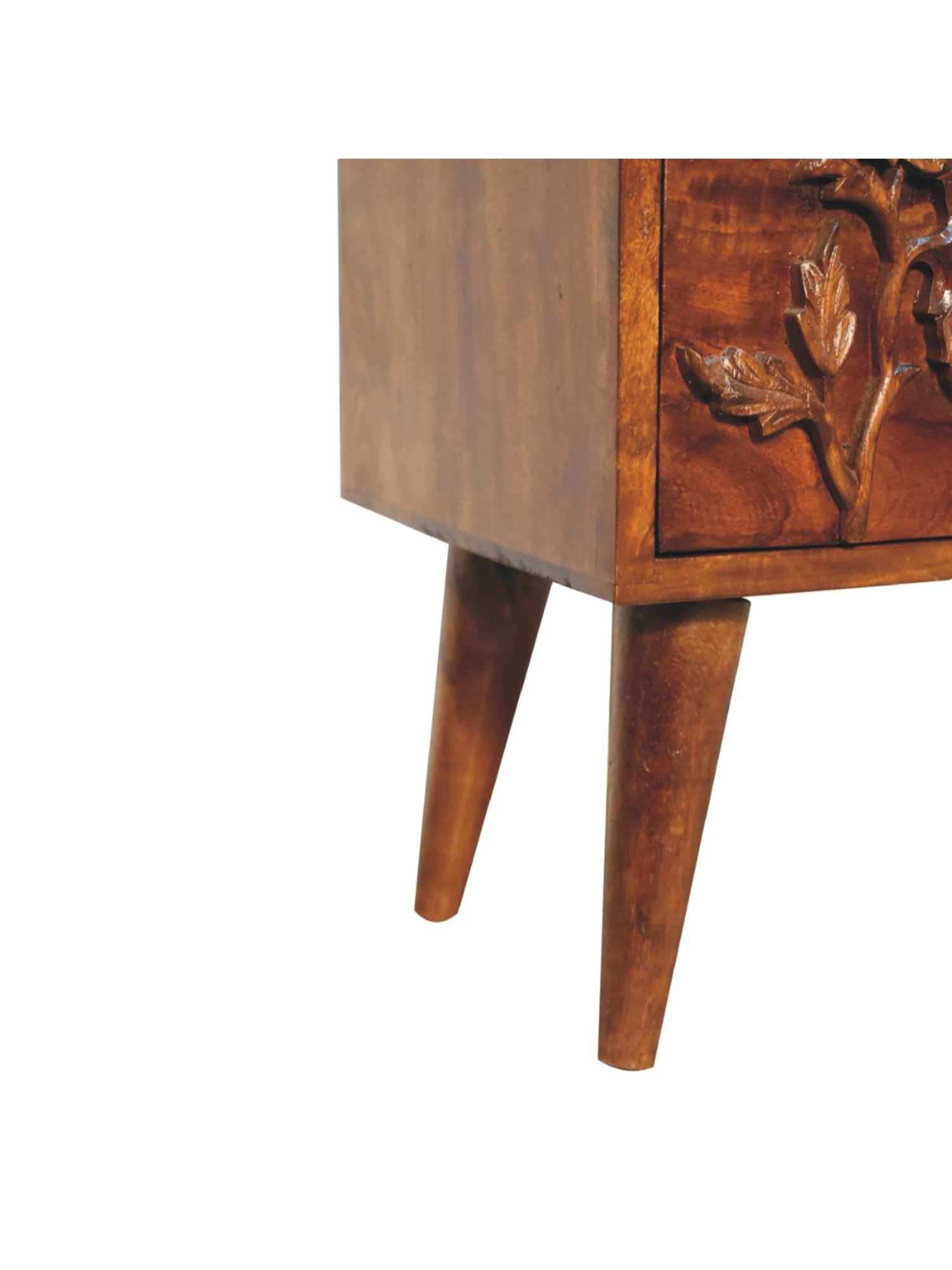 Sleepyhead Ally Teak Brown Sheesham Wood Bedside Table