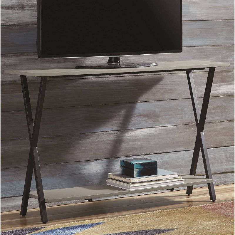 36" Slade Coffee Table with End Table and TV/Sofa Console Table Gray - Alaterre Furniture