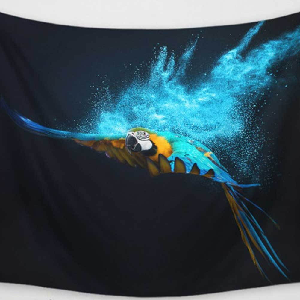 1PC 150x130cm Bird Pattern Tapestry Parrot Digital Wall Hanging Polyester Backdrop Decor for Home (Pattern 1)