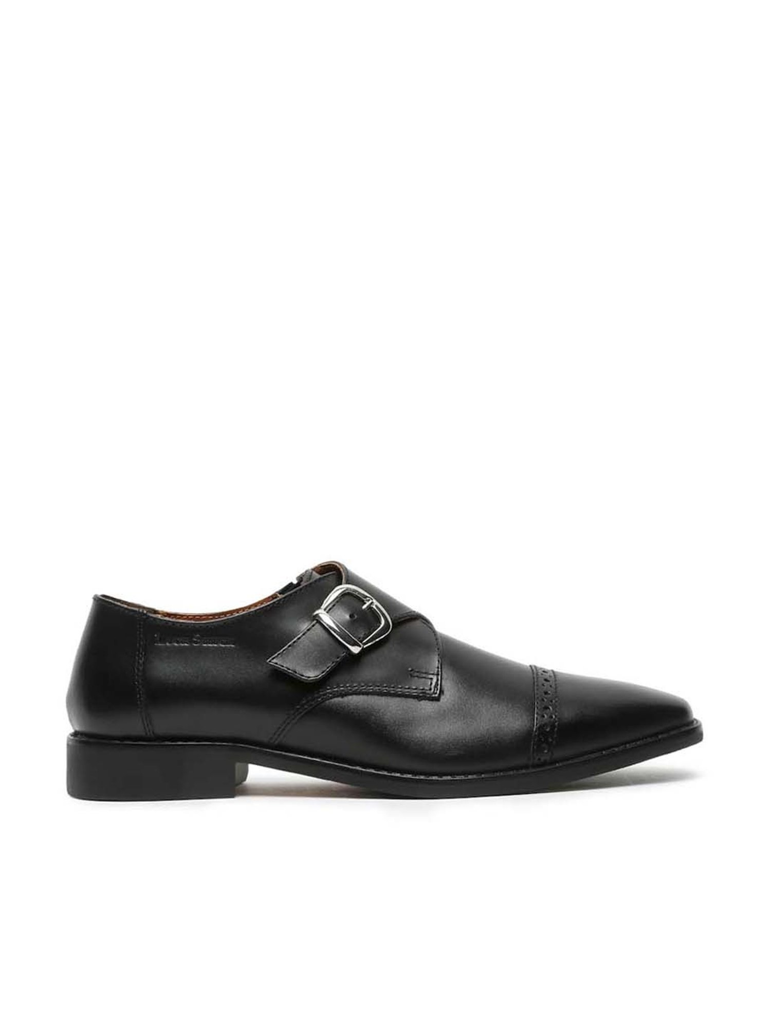 Louis Stitch Men's Black Monk Shoes