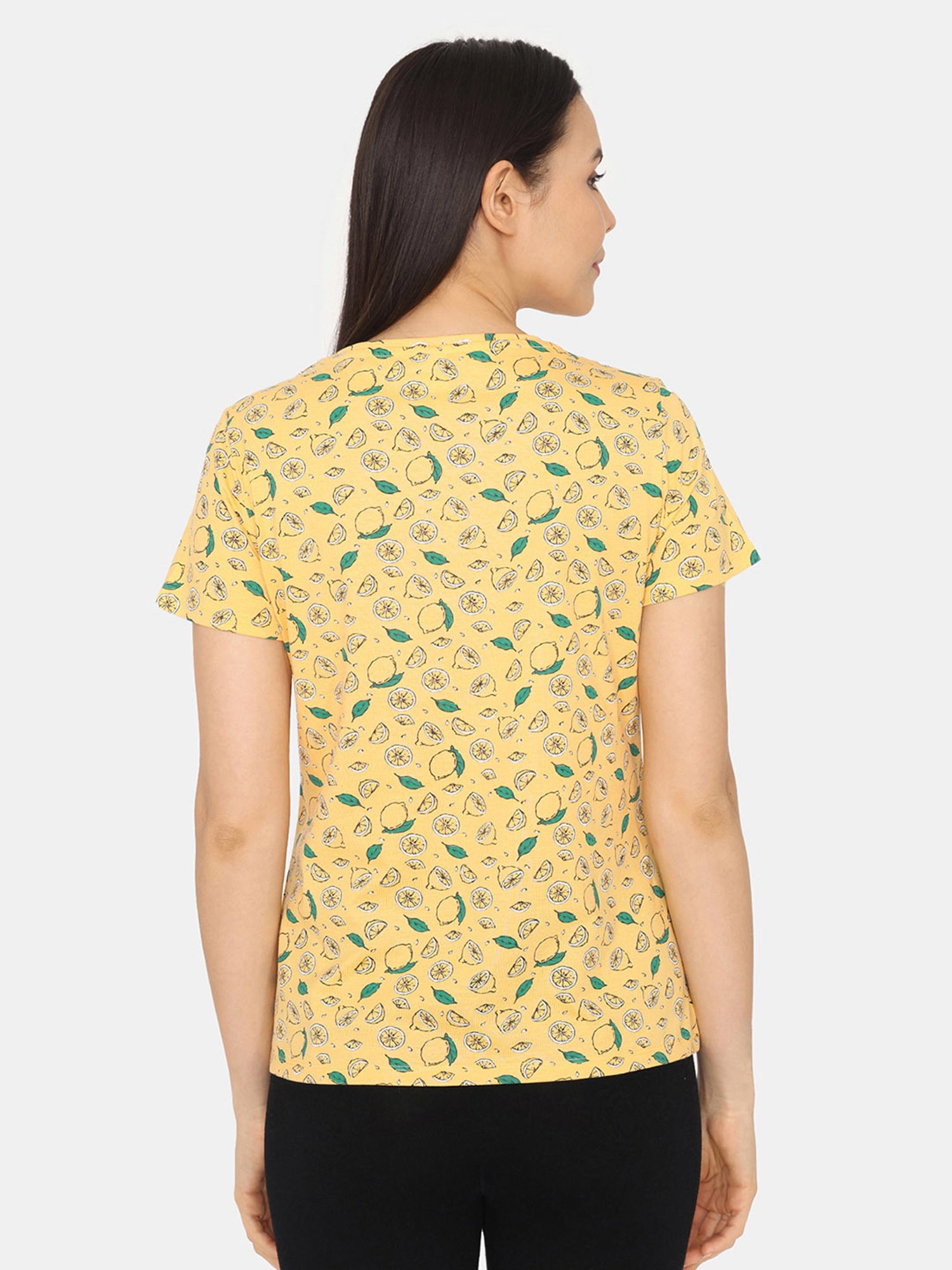Rosaline by Zivame Green & Yellow Printed T-Shirt - Pack of 2