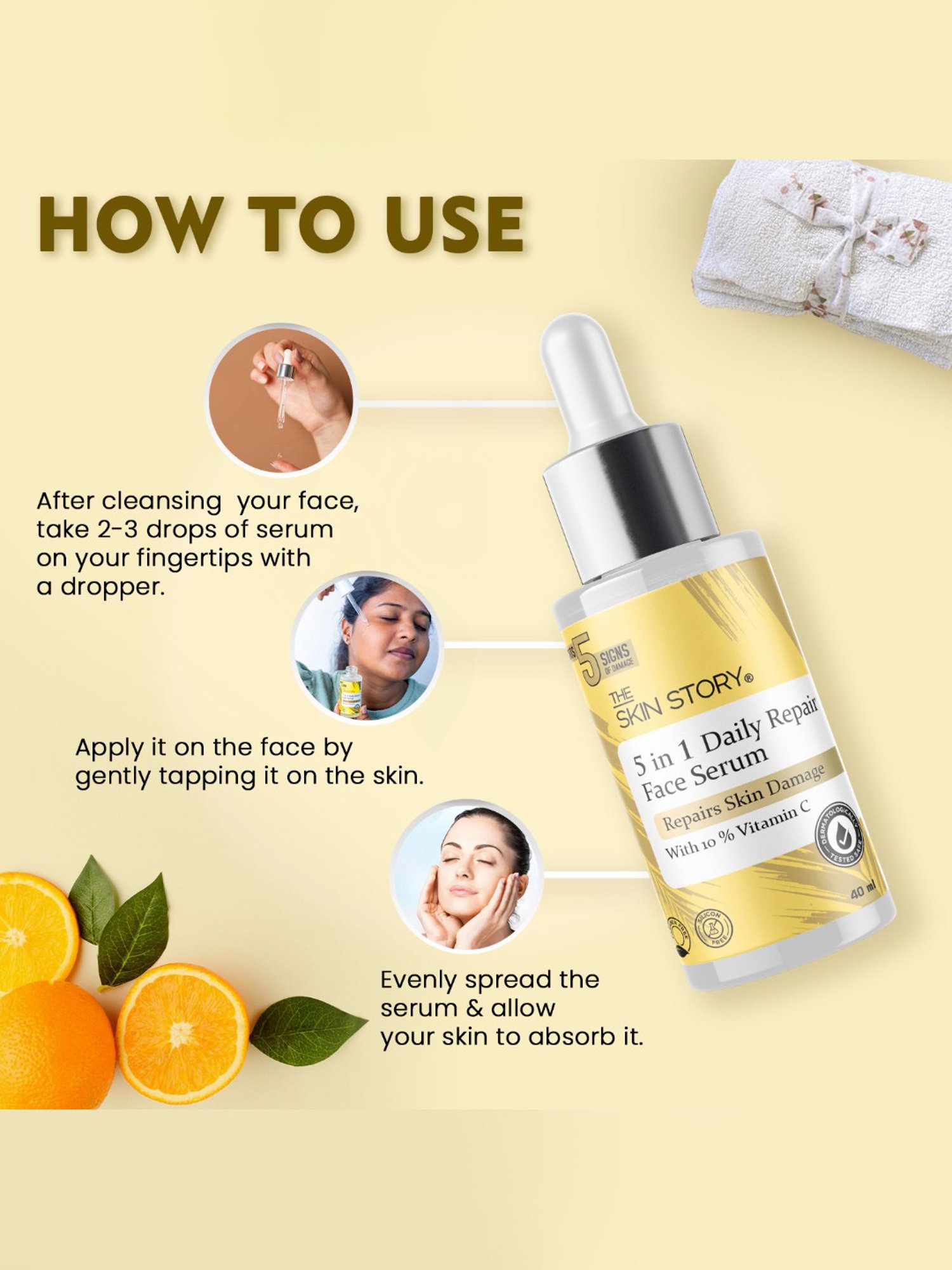 The Skin Story Vitamin C 5 in 1 Daily Repair Face Serum - 40 ml