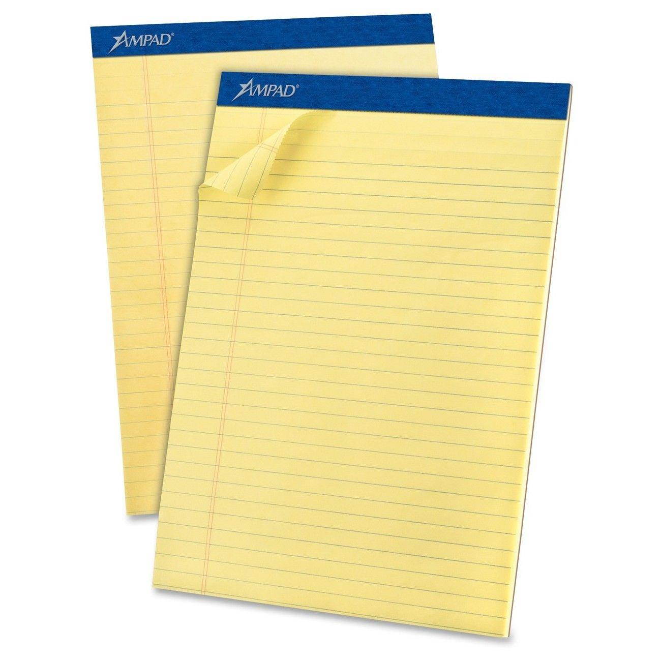 Ampad Legal-ruled Writing Pad - 50 Sheet - 15 Lb - Legal/wide Ruled - (20220)