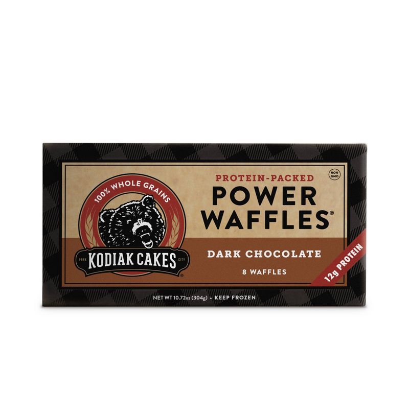 Kodiak Cakes Frozen Power Waffles Dark Chocolate  - 10.72oz/8ct