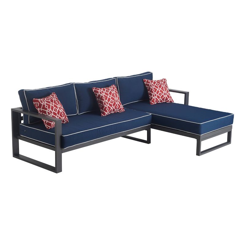 Monterey Outdoor Sectional - Gunmetal - Finch