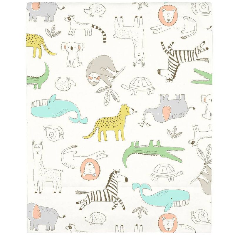 Carter's Colorful Zoo Animals Super Soft Fitted Crib Sheet