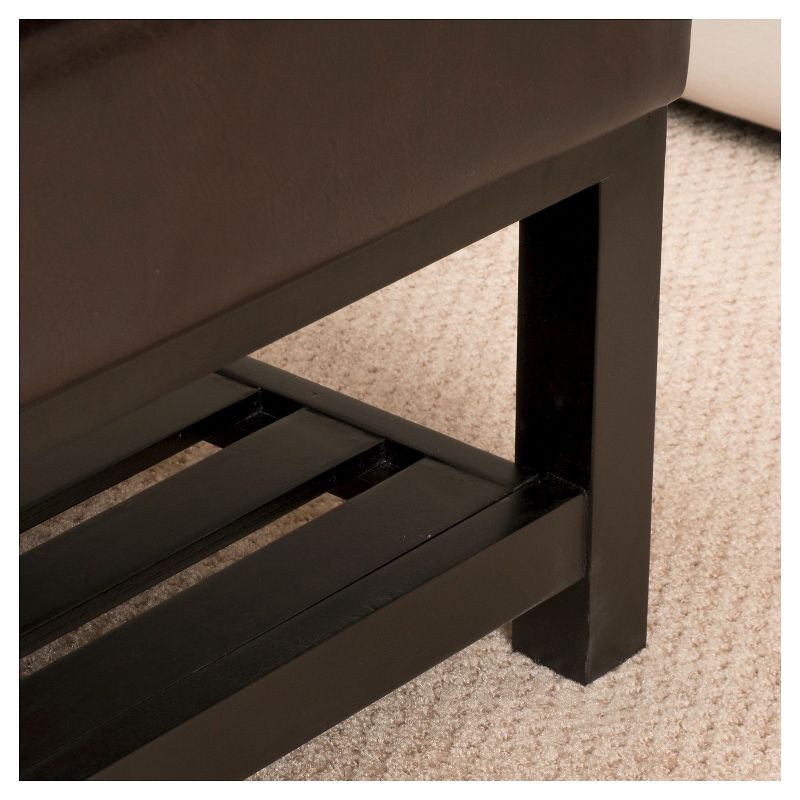 Miriam Wood Storage Ottoman - Brown - Christopher Knight Home