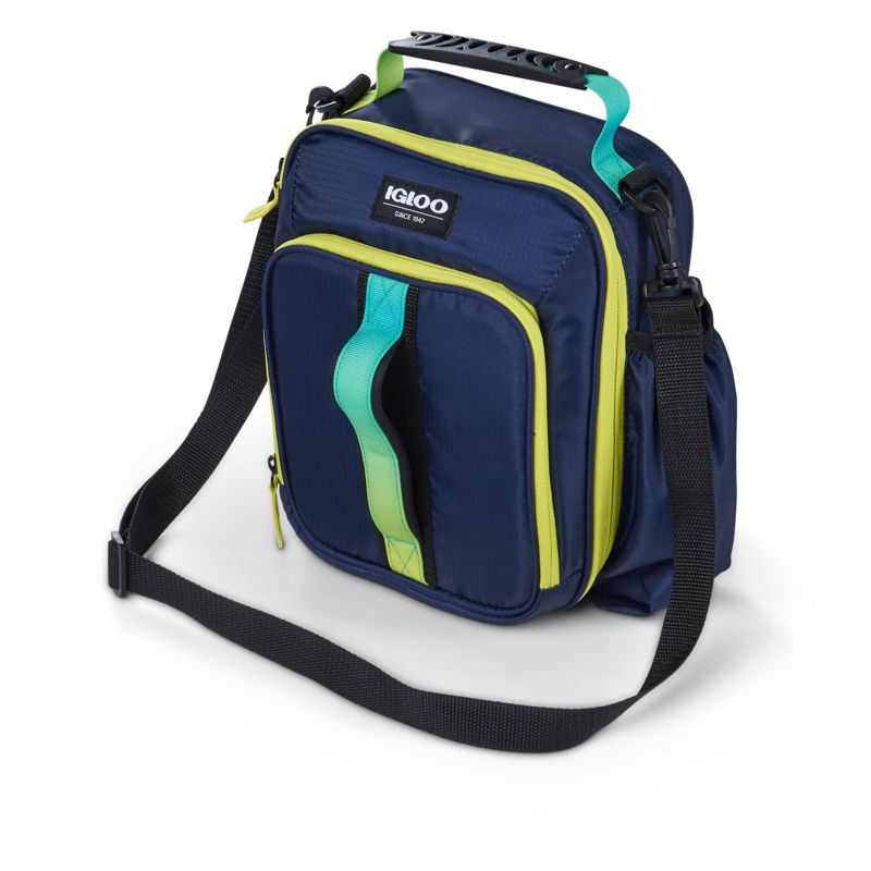 Igloo Hot Brights Vertical Classic Molded Lunch Bag - Navy with Ombre Webbing
