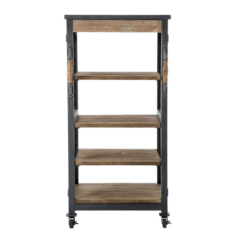 Furinno Turn-N-Tube 4 Tier Multipurpose Open Wood Display Shelf and Bookcase for Living Room, Dining Room, Bedroom, and Office Spaces, Espresso Black