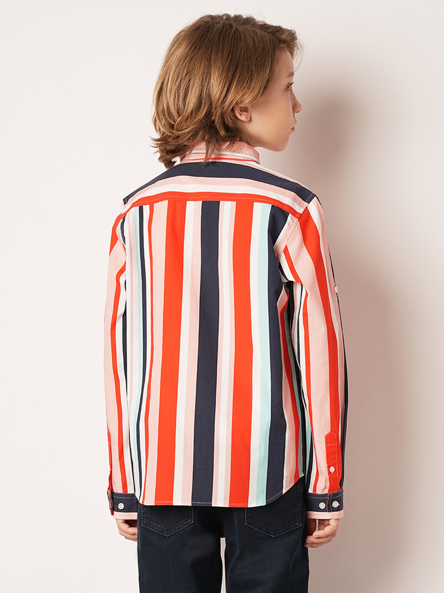 Jack & Jones Junior Multicolor Striped Full Sleeves Shirt