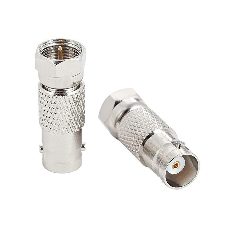 BNC to Coax, 5-Pack  BNC Female to F Male Connector for RF Radio Antenna and Video Applications